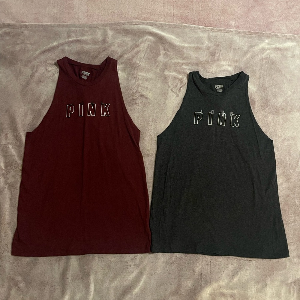 EUC Victoria's Secret Pink Racerback Tanks